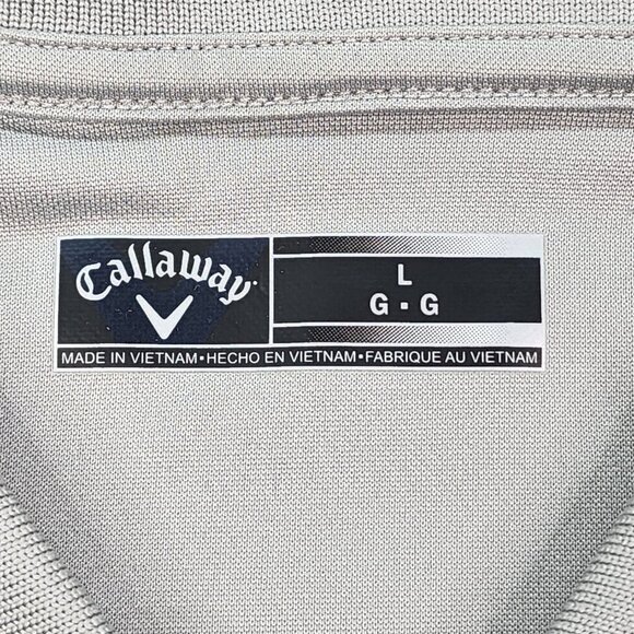 Callaway Polo Golf Shirt Men's Size Large Gray Short Sleeve Top - Picture 6 of 11